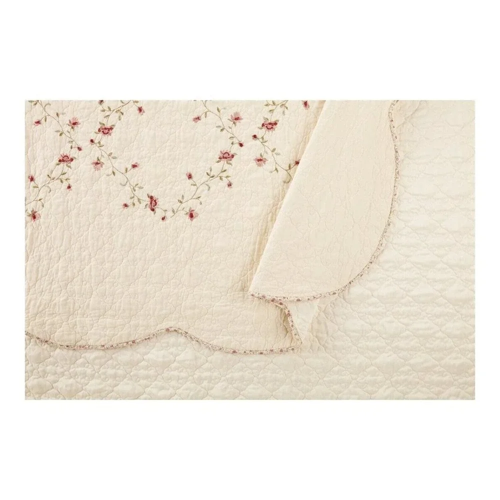 Better Homes & Gardens Hannalore 2-Piece Standard Shams Pair Cotton Ivory Floral